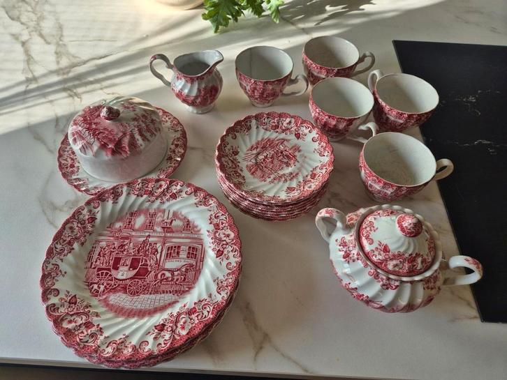 Johnson Brothers coaching scenes serviesset 22 delig, Antiquités & Art, Antiquités | Services (vaisselle) complet, Enlèvement ou Envoi