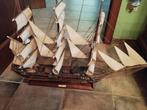 Fragata Siglo XVIII grande maquette de bateau en bois. 85 cm, Ophalen
