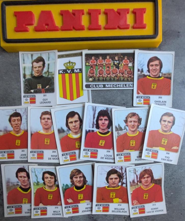 PANINI FOOTBALL 1973/74 KV MECHELEN 15X STICKERS 1973, Hobby en Vrije tijd, Stickers en Plaatjes, Verzenden