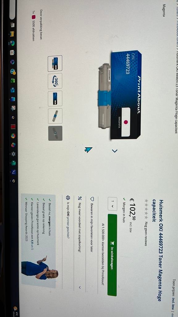 OKI Toner Magenta PrintAbout 44469705, Informatique & Logiciels, Fournitures d'imprimante, Toner, Enlèvement