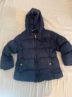 Donkerblauwe winterjas met strik – Zara Girls, Enlèvement ou Envoi, Comme neuf, Manteau