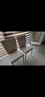 6 chaises de salle à manger modernes en cuir, Enlèvement, Utilisé