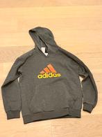 12 jaar grijze hoodie van Adidas met oranje logo en letters, Enfants & Bébés, Vêtements enfant | Taille 152, Pull ou Veste, Comme neuf