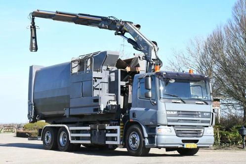 DAF CF75/310 FAN !KRAAN/HAAK!PERSCONTAINER!HIGH PRESURRE CLE, Auto's, Vrachtwagens, Bedrijf, Te koop, Airconditioning, Centrale vergrendeling