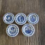 Vintage set van 5 mini bordjes in Delfts Blauw, Vermeer, Rub, Ophalen of Verzenden