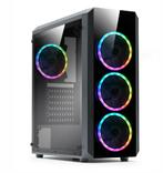 Gaming ATX PC Case 4x RGB Fan, Tempered Glass, Computers en Software, Ophalen of Verzenden, Nieuw