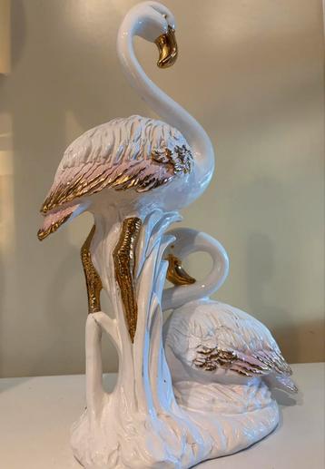 Vintage BASSANO beeld flamingo’s beschikbaar voor biedingen