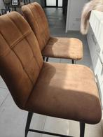 Twee barstoelen te koop, Ophalen, Met voetsteun, Zo goed als nieuw, Metaal