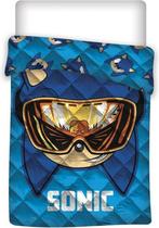 Sonic Bedsprei Gewatteerd - 140x200 cm, Kinderen en Baby's, Blauw, Nieuw, Ophalen of Verzenden, Deken of Dekbed
