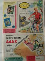 Vélo Ajax - publicité - supplément journal tintin - 1955, Collections, Enlèvement ou Envoi, Utilisé, Autres types