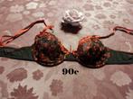 (102)- soutien gorge femme t.90c rouge noir, Enlèvement ou Envoi, Noir, Soutien-gorge