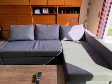 Canapé-lit d'angle Ikea en tissu avec méridienne, Trois personnes, Banc d'angle, 200 à 250 cm, 125 à 150 cm