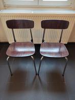 2 vintage Formica stoelen uit de jaren 70., Huis en Inrichting, Stoelen, Ophalen, Gebruikt