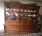 Vitrinekast in teakhout, Ophalen, Gebruikt, 200 cm of meer, Glas