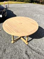 Teak tuintafel, Tuin en Terras, Ophalen, Zo goed als nieuw, Rond, Teakhout