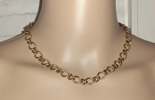 Halsketting chunky chain goud label Kiki, Handtassen en Accessoires, Kettingen, Nieuw, Overige materialen, Goud, Verstelbaar, Verzenden