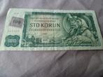 bankbiljet 100 korun 1961 Tsjecho-Slowakije, Postzegels en Munten, Bankbiljetten | Europa | Niet-Eurobiljetten, Los biljet, Ophalen of Verzenden