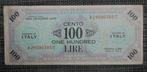 Bankbiljet 100 Lira Italië 1943 MILITAIRE VALUTA A/C, Postzegels en Munten, Bankbiljetten | Europa | Eurobiljetten, Setje, Italië