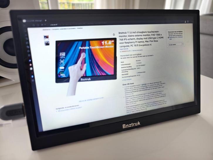 11.6 Inch Portable Touch Screen Monitor (nieuwstaat), Computers en Software, Monitoren, Zo goed als nieuw, HDMI, Gaming, HD, Ophalen of Verzenden