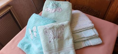 Handdoeken spons 6 stuks muntgroen, Huis en Inrichting, Badkamer | Badtextiel en Accessoires, Gebruikt, Handdoek, Groen, Ophalen of Verzenden