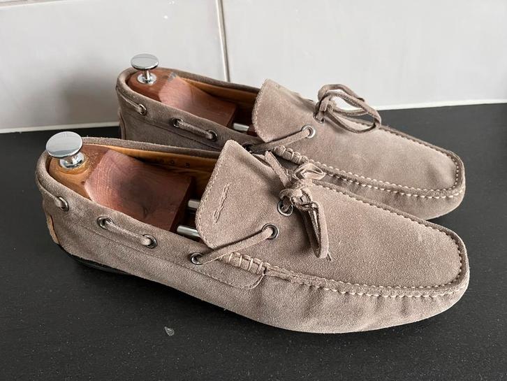 Santoni loafers maat 9 / 43, Kleding | Heren, Schoenen, Zo goed als nieuw, Loafers, Overige kleuren, Ophalen of Verzenden