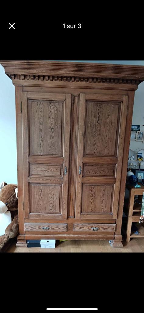 Superbe garde-robe 1930, Huis en Inrichting, Kasten | Kleerkasten, Gebruikt, 200 cm of meer, 150 tot 200 cm, 50 tot 75 cm, Met lade(s)