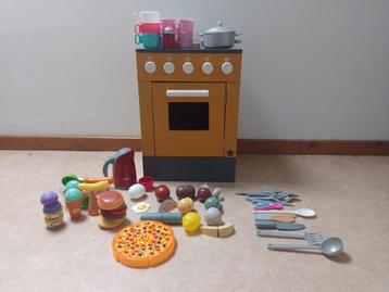 Houten keukentje met attributen, Kinderen en Baby's, Speelgoed | Speelkeukens, Ophalen, Gebruikt, Hout, Speelkeuken