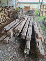 Eiken balken, Tuin en Terras, Palen, Balken en Planken, Ophalen, Gebruikt, Balken, Hardhout