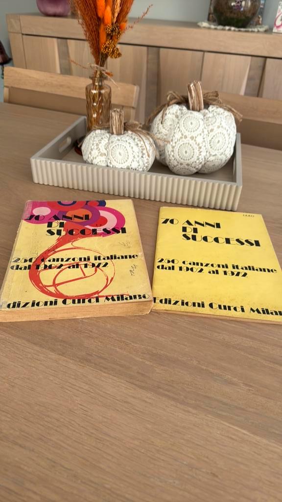 Set van 2 partituren: 20 Anni di Successi, Huis en Inrichting, Woonaccessoires | Onderzetters, Gebruikt, Ophalen of Verzenden