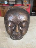 Tête de moine en Bronze 16cm, Antiquités & Art, Bronze, Enlèvement ou Envoi