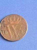1823 U halve cent in brons Willem I Utrecht, Postzegels en Munten, Munten | Nederland, Verzenden, Koning Willem I, Overige waardes