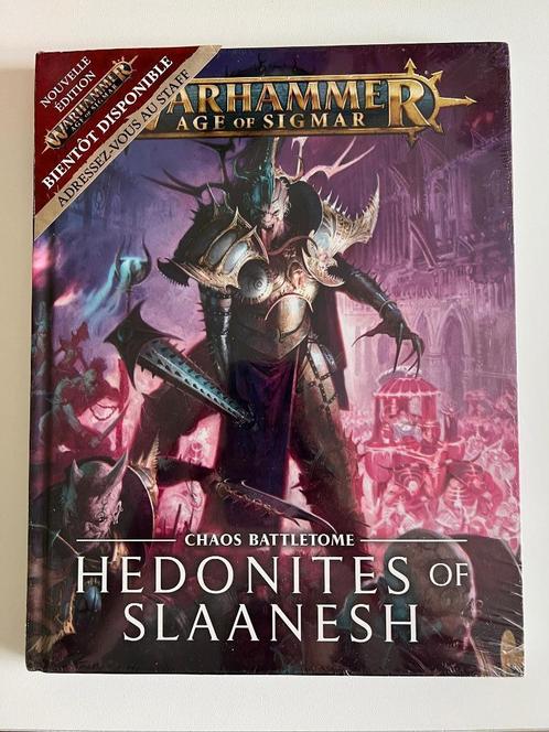 Livre Warhammer Age of Sigmar Hedonites of Slaanesh, Hobby & Loisirs créatifs, Wargaming, Neuf, Warhammer, Enlèvement ou Envoi