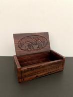 Vintage gebeeldhouwde houten „Dragon” doos, Antiek en Kunst, Ophalen of Verzenden