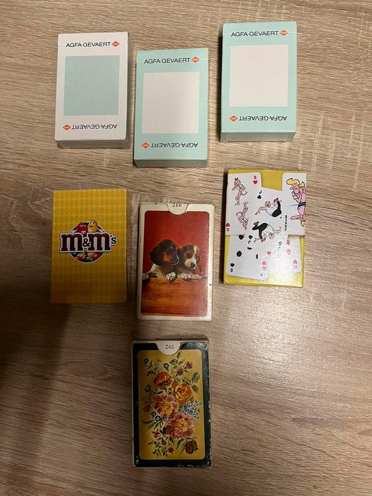 7 boeken speelkaarten, Verzamelen, Speelkaarten, Jokers en Kwartetten, Zo goed als nieuw, Speelkaart(en), Ophalen of Verzenden