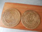 Onderleggers - diameter 35 cm - nooit gebruikt, Huis en Inrichting, Ophalen of Verzenden, Nieuw, Bruin, Placemat