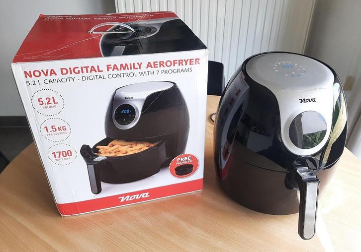 Nova Digitale Aerofryer XXL - 1700w - 5.2l, Electroménager, Friteuses à air, Comme neuf, Friteuse à air, Enlèvement