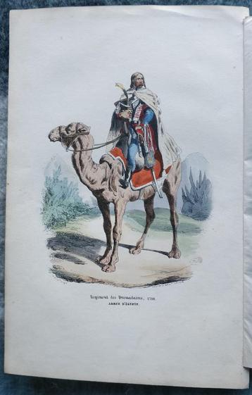 Gravure kamelenregiment. 1798. Leger van Egypte. Fran beschikbaar voor biedingen