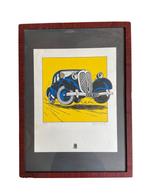 Citroën Traction zeefdruk van Bob de Moor, Gelezen, Tintin Hergé Bob  de Moor, Ophalen