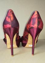 598B* Karen MILLEN -sexy bordeauxrode schoenen geheel leer (, Kleding | Dames, Gedragen, Karen Millen, Pumps, Verzenden