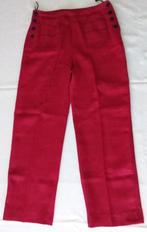 Pantalon droit en lin, marque ’’Alain Manoukian’’, t.40 - 42, Comme neuf, Enlèvement, Rouge, Longs