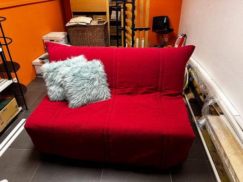zetelbed, Huis en Inrichting, Slaapkamer | Slaapbanken, Gebruikt, 140 cm, 190 cm of minder, Twijfelaar, Rood, Ophalen