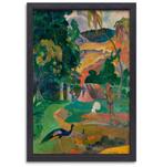 Matamoe (Mort), Paysage avec paons - toile Paul Gauguin +, 75 à 100 cm, Envoi, Création originale, 50 à 75 cm