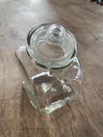 Vintage glazen voorraadpot met deksel, Antiek en Kunst, Ophalen of Verzenden