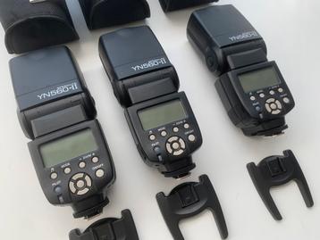 Set van 3 Yongnuo YN560-II flitsers – nieuw beschikbaar voor biedingen