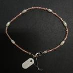Bracelet de cheville avec perles de rocaille et perle blanch, Argent, Avec bracelets à breloques ou perles, Enlèvement ou Envoi