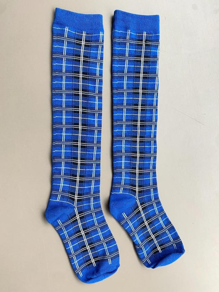 Kniekousen kobalt blauw ruit mt 31-34 NIEUW, Kinderen en Baby's, Kinderkleding | Schoenen en Sokken, Nieuw, Sokken, Meisje, Ophalen of Verzenden