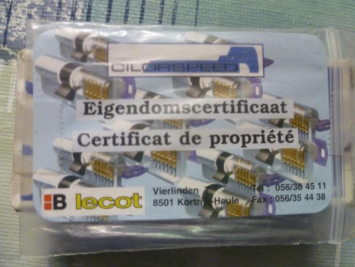 Veiligheidscilinder 45/45 met eigendomscertificaat., Doe-het-zelf en Bouw, Hang- en Sluitwerk, Zo goed als nieuw, Ophalen of Verzenden