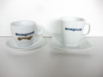 2 tasses à café Jules Destrooper + soucoupe - parfait état disponible aux enchères