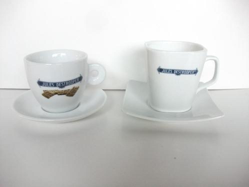 2 Koffiekoppen + schotel Jules Destrooper - kop en schotel, Huis en Inrichting, Keuken | Servies, Nieuw, Kop(pen) en/of Schotel(s)