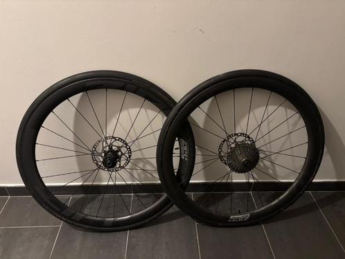 Zipp 303 Firecrest wielset + cassette + banden, Fietsen en Brommers, Fietsonderdelen, Zo goed als nieuw, Racefiets, Wiel, Ophalen